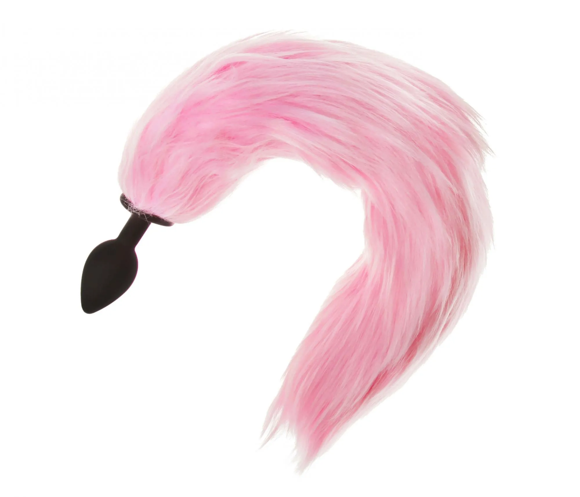 LED пробка с длинным хвостом силиконовая, розовая