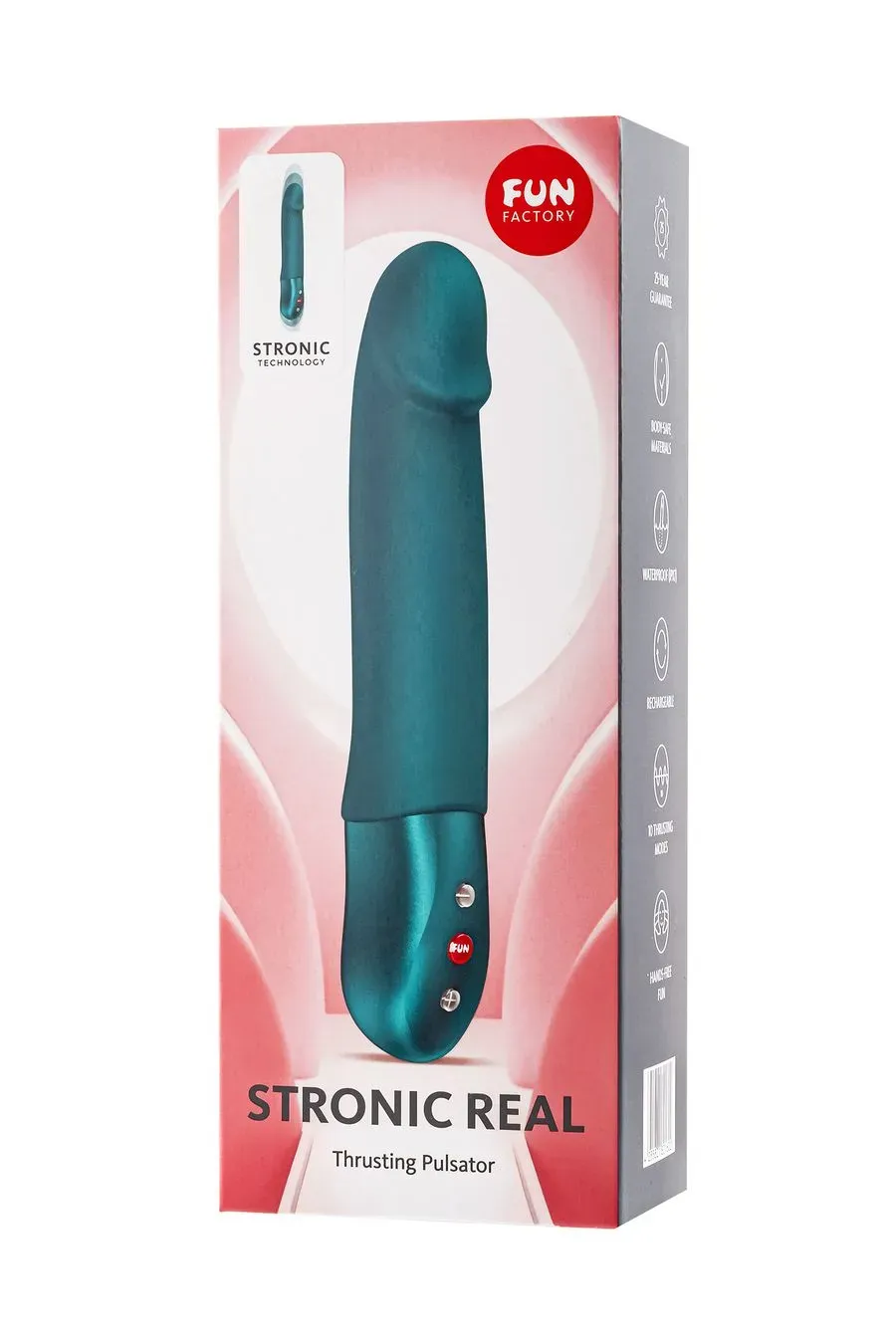 пульсатор fun factory stronic real, силикон, зеленый, 20,5 см в Новом Уренгое
