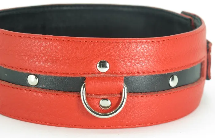 ошейник из кожи черно-красный увеличенного размера xl 55002xlars в Новом Уренгое