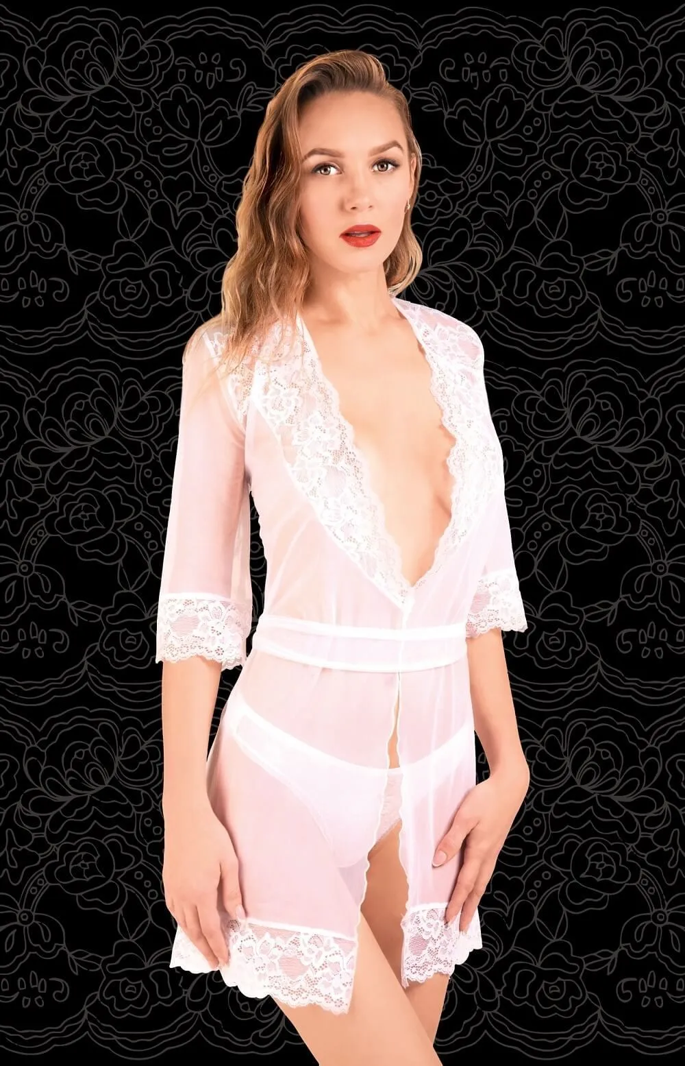 Халатик белый Flirton 2651, 46-48