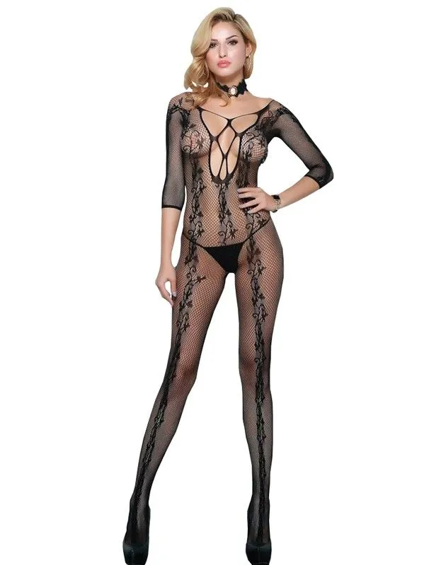 Эротическое комбинезон-сетка, черная в Новом Уренгое