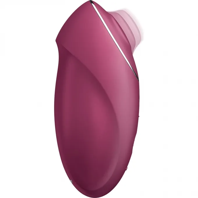 вибромассажер satisfyer tap & climax 1, силикон, бордовый, 11 см в Новом Уренгое