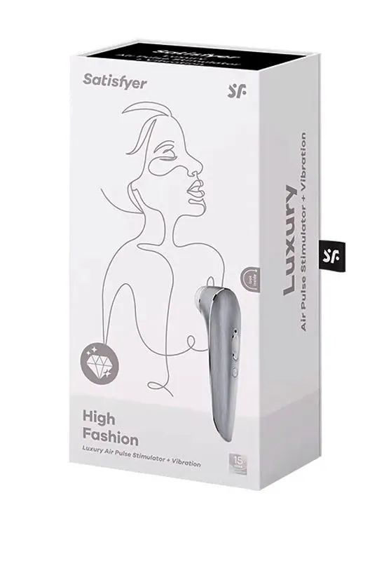 вибро-вакуумно-волновой стимулятор satisfyer high fashion, серебристый в Новом Уренгое