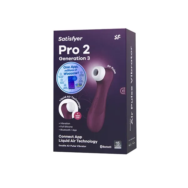 клиторальный вибростимулятор satisfyer pro 2 generation 3 with liquid air, бордовый в Новом Уренгое