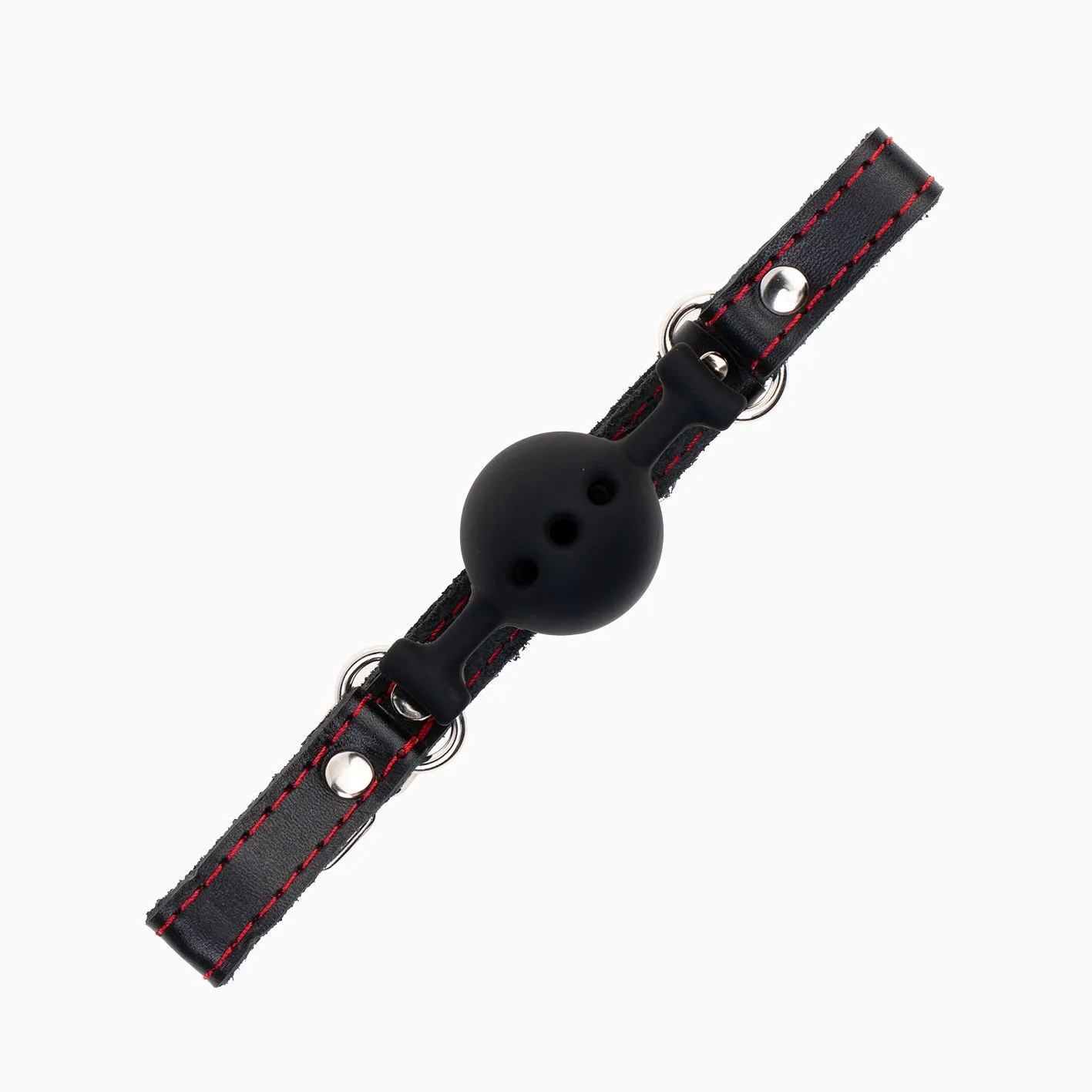 кляп pink rabbit с черным силиконовым шариком (красная строчка) в Новом Уренгое