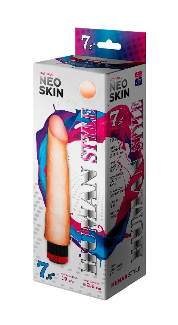 вибратор lovetoy human style 7.5 inch, телесный в Новом Уренгое