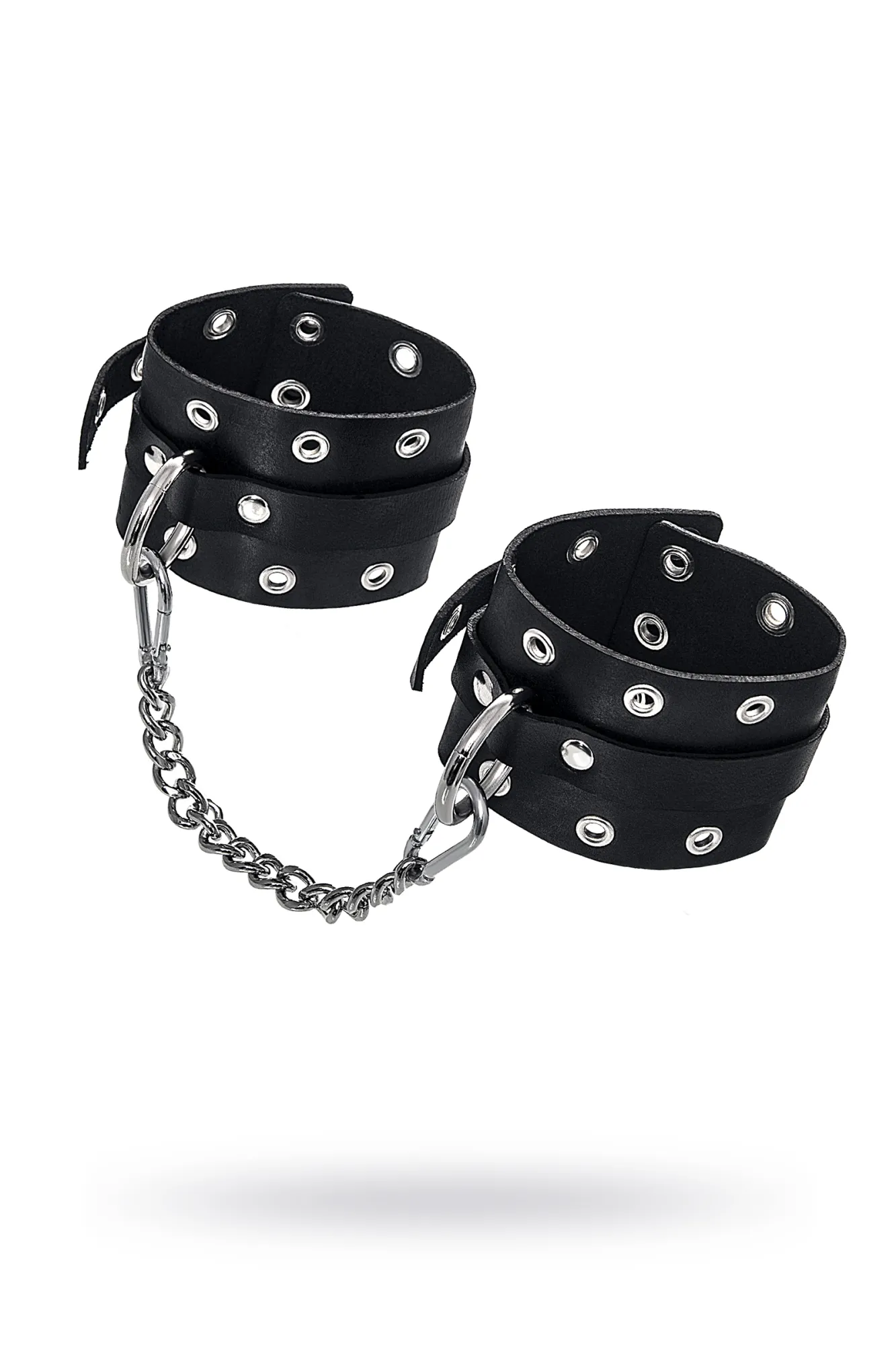 оковы pecado bdsm, однослойные с люверсами, натуральная кожа, черные в Новом Уренгое