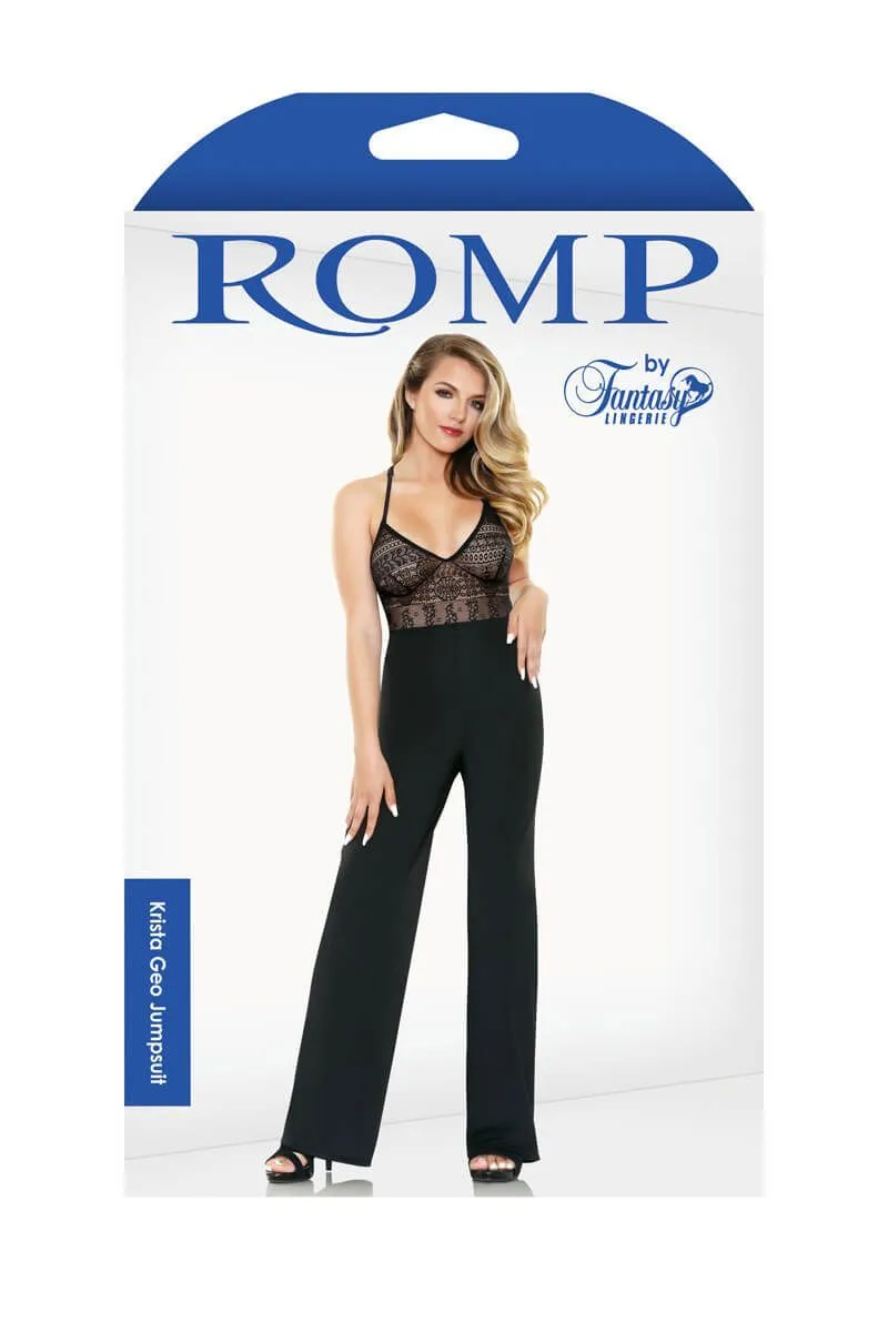 Эротическое комбинезон fantasy lingerie krista geo jumpsuit, черный в Новом Уренгое