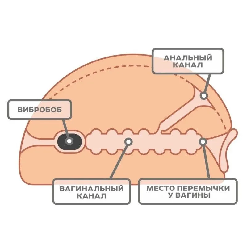 вибромассажёр для мужчин - вагина биоклон с пальцами с вибратором в Новом Уренгое