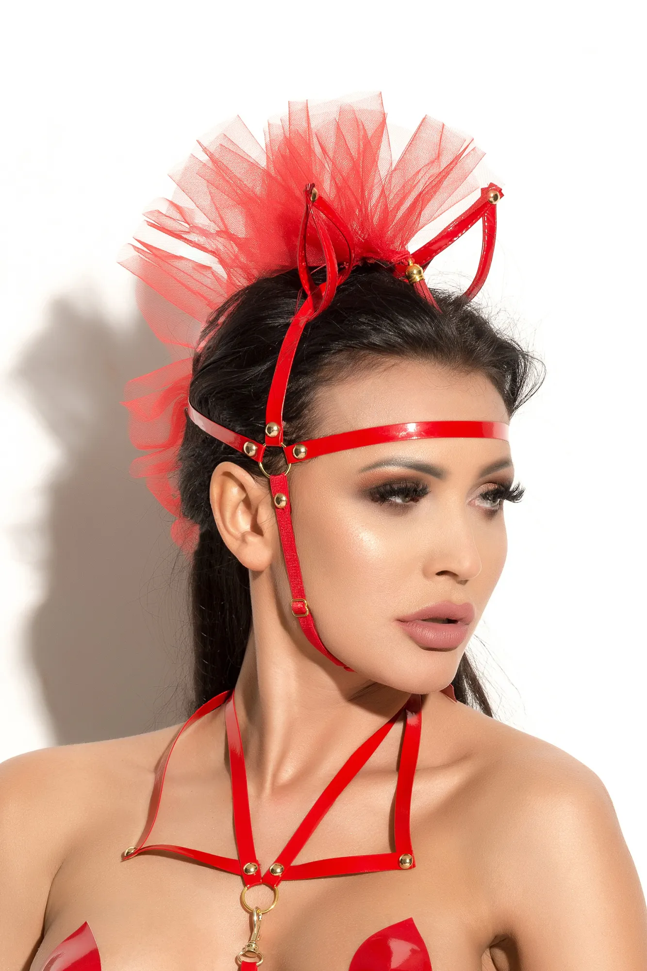 маска с ушками me seduce queen of hearts allure, красная, os в Новом Уренгое