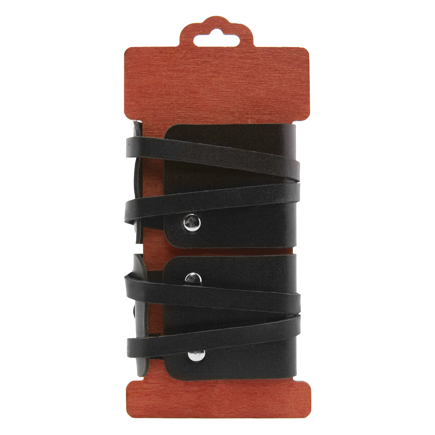 наручники pinkrabbit из черной кожи с креплением в виде веревочек в Новом Уренгое