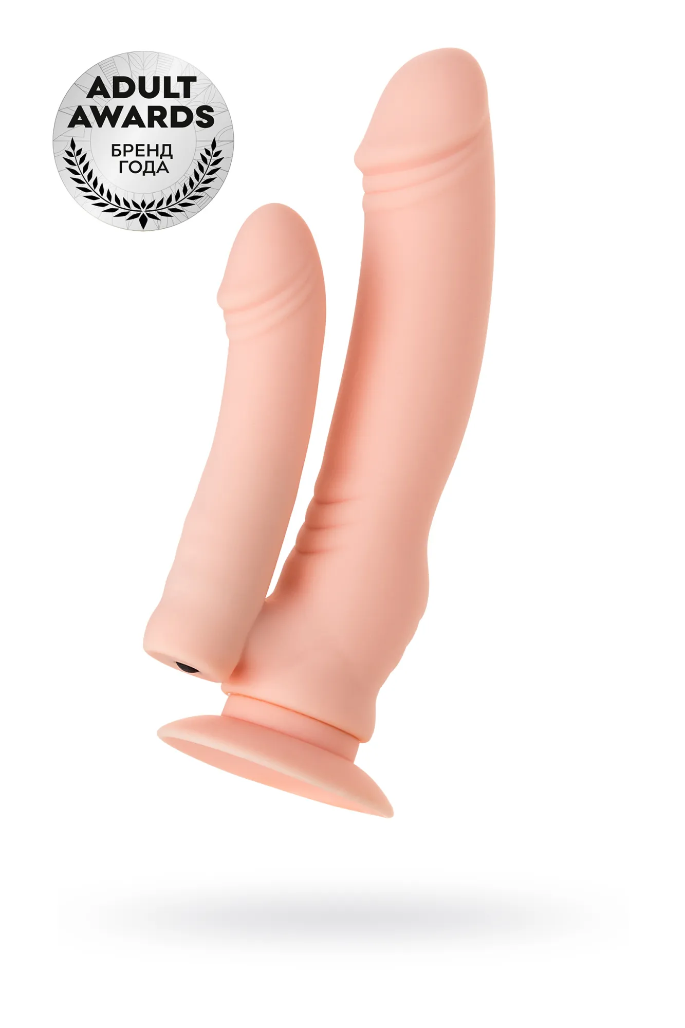 реалистичный фаллоимитатор a-toys by toyfa twint, силикон, телесный, 19,5 см в Новом Уренгое