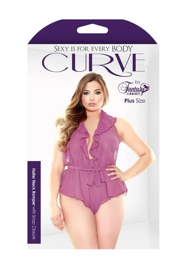 Эротическое боди fantasy lingerie halter neck romper, розовое в Новом Уренгое