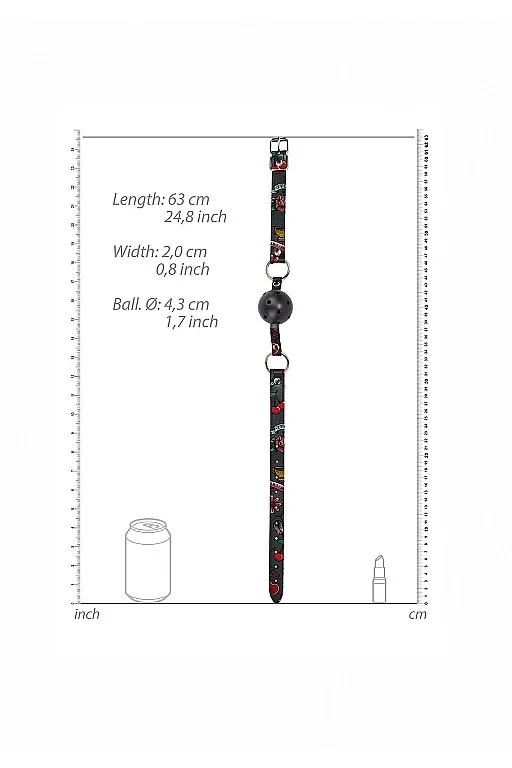 кляп breatheable ball gag old school tattoo style в Новом Уренгое