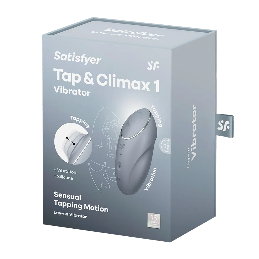 Пульсирующий массажер Satisfyer Tap&Climax 1 Gray-blue 046020SA