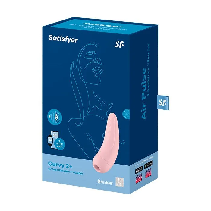 вакуум-волновой бесконтактный стимулятор клитора satisfyer curvy 2+, светло-розовый в Новом Уренгое