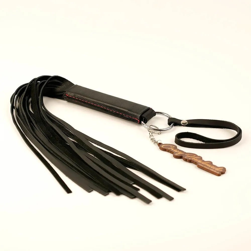 плеть классическая pinkrabbit из натуральной кожи, чёрная в Новом Уренгое