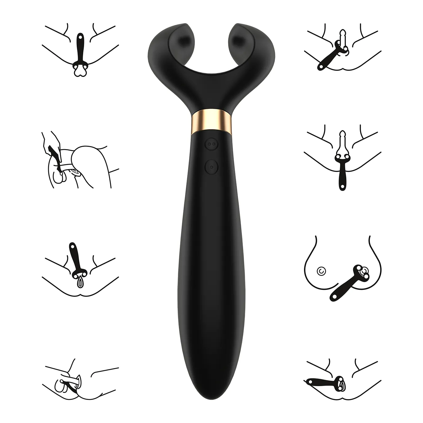 вибромассажер для пары satisfyer partner multifun 3 black 001098sa в Новом Уренгое