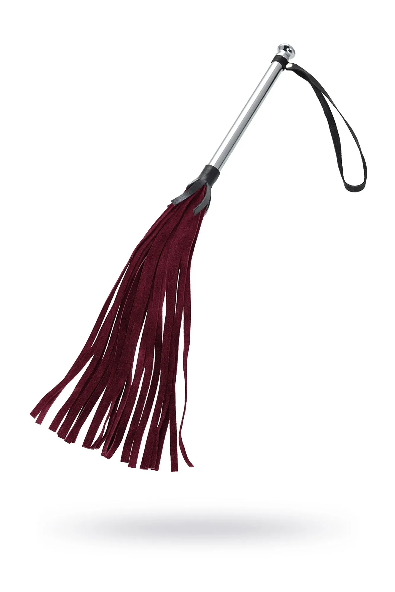 Плеть Pecado BDSM, «Бургундия», натуральный велюр, красная