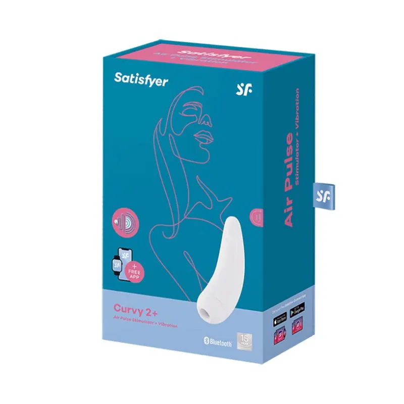 вакуум-волновой бесконтактный стимулятор клитора satisfyer curvy 2+, белый в Новом Уренгое