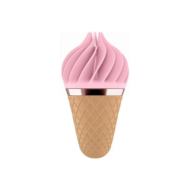 мини вибромассажер sweet treat - коричневый и розовый в Новом Уренгое