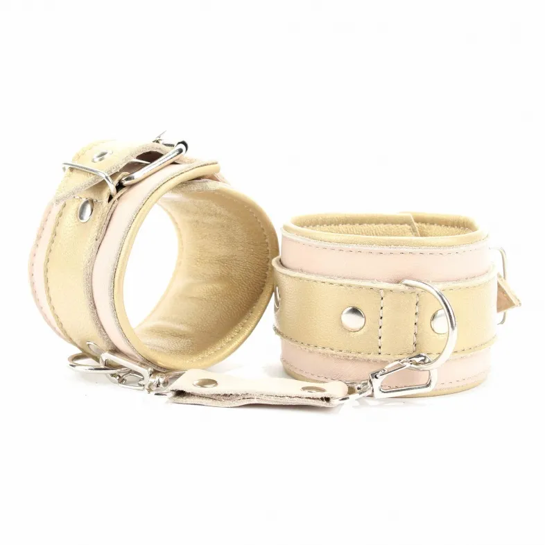 наручники из кожи бежевые 51031ars в Новом Уренгое