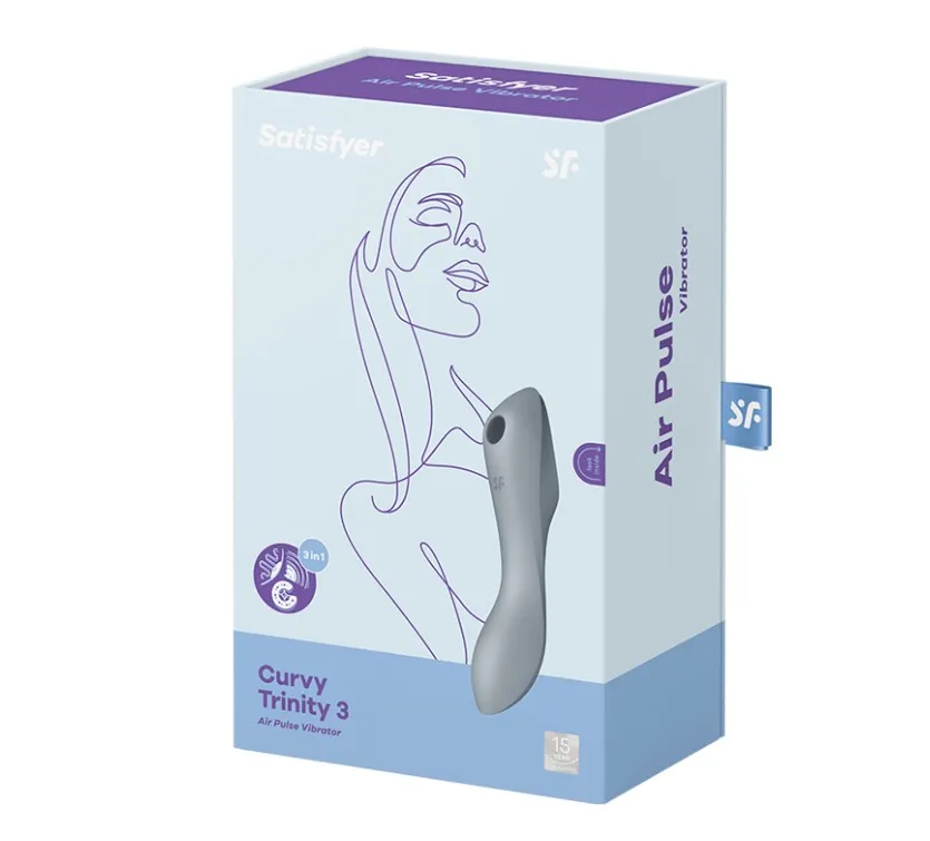 вакуумный массажер satisfyer curvy trinity 3 bluegrey 036533sa в Новом Уренгое