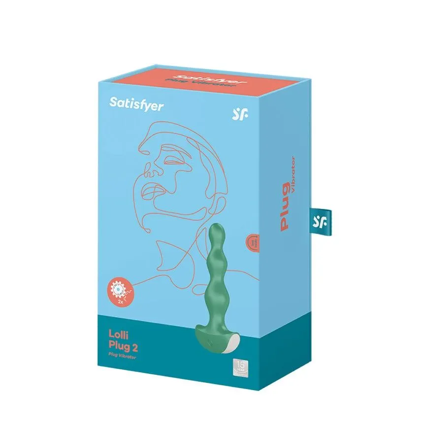 пробка анальная с вибрацией satisfyer lolli plug 2, зелёная в Новом Уренгое