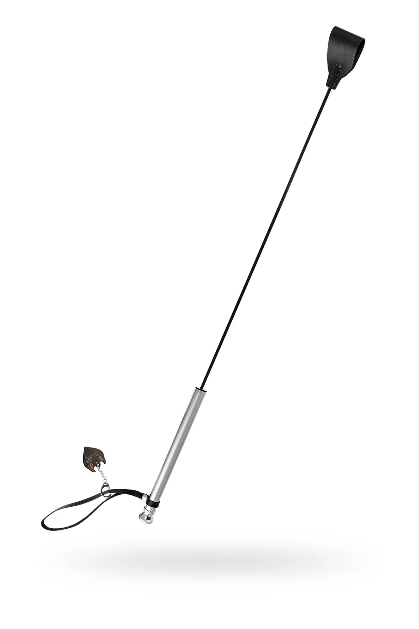 Стек Pecado BDSM, с металлической рукоятью, модель 2, натуральная кожа, чёрный