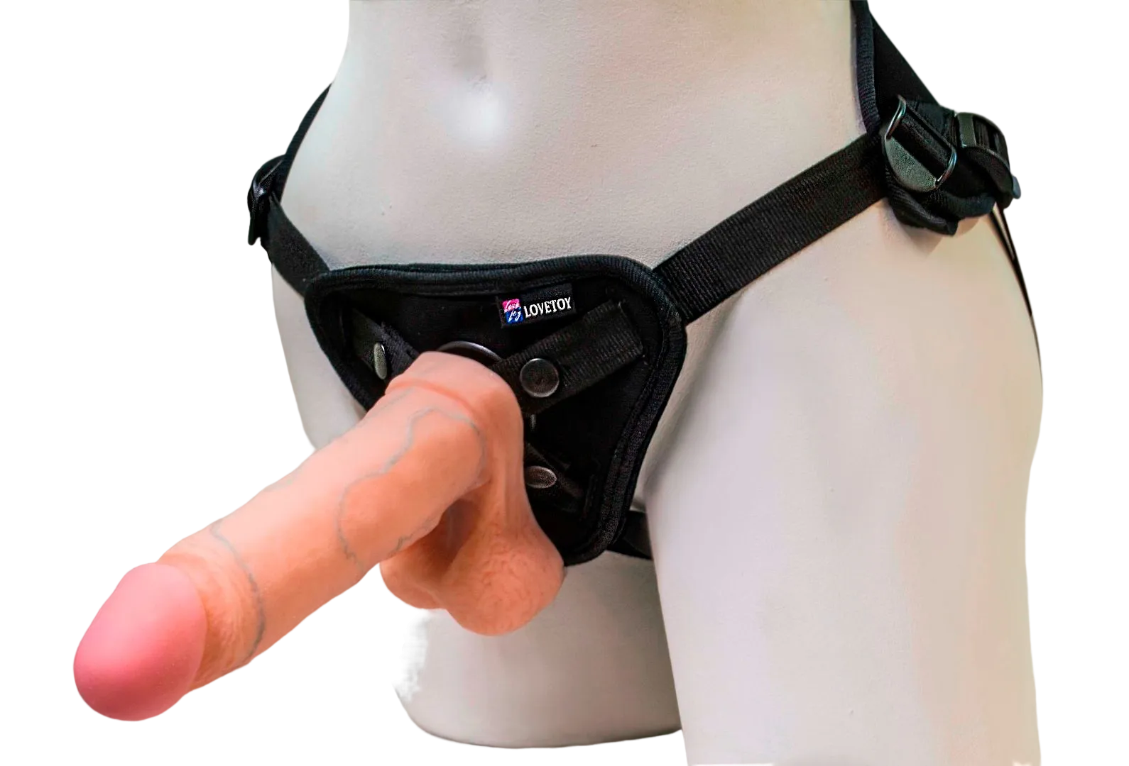 комплект lovetoy uni strap 8 black belt champion, 2 насадки в Новом Уренгое