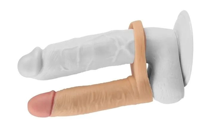 насадка lovetoy the ultra soft double 5.8, телесная в Новом Уренгое