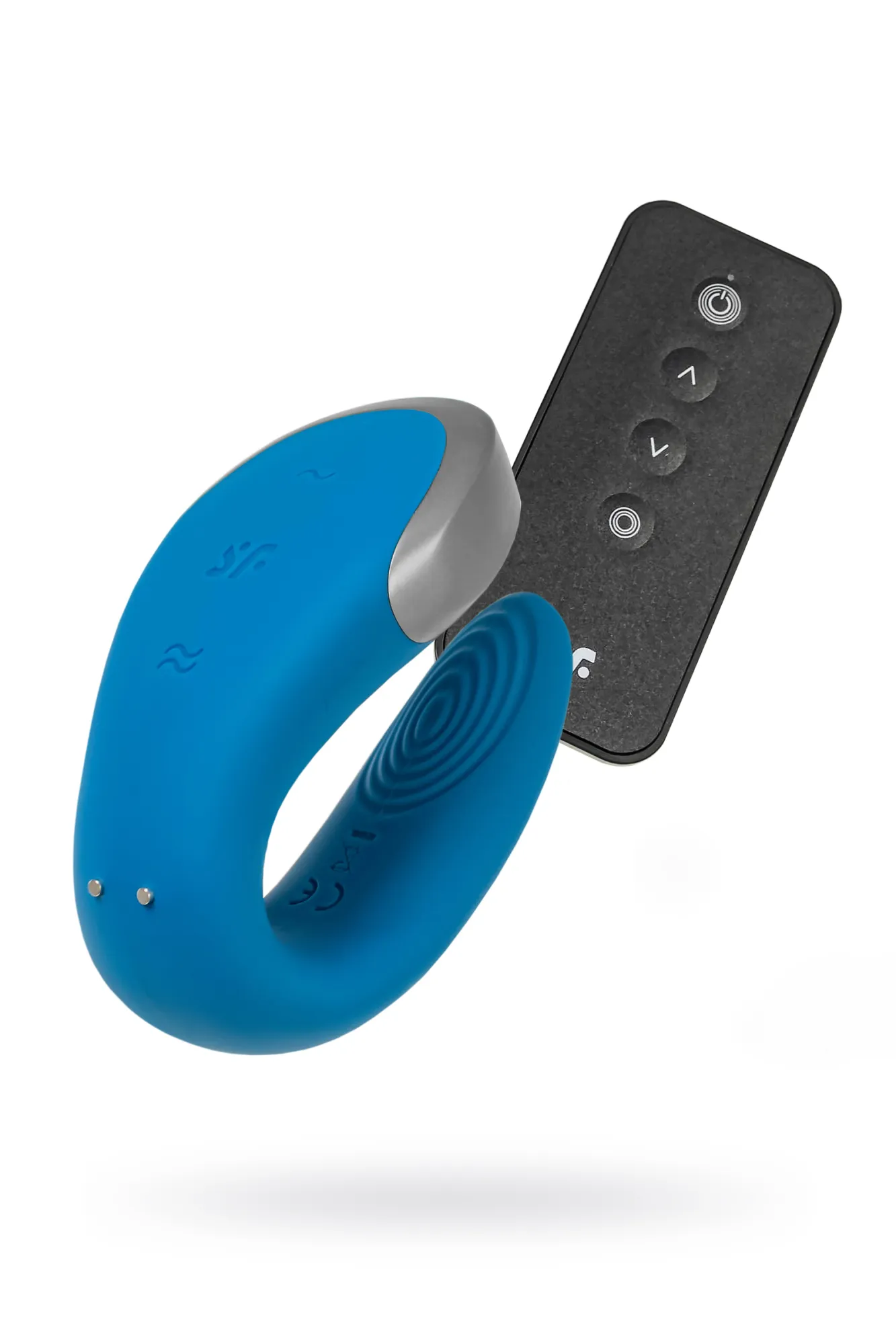 Многофункциональный стимулятор для пар Satisfyer Partner Double Love, силикон, синий, 9 см