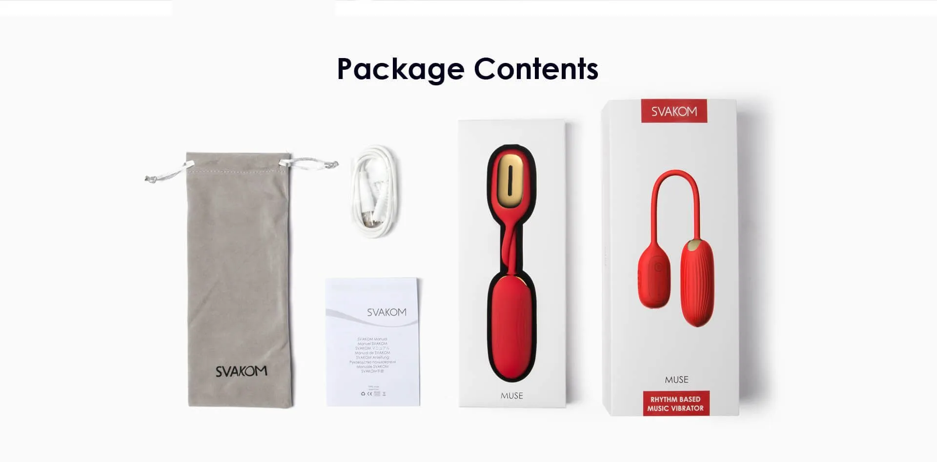 универсальный массажер svakom muse, красный в Новом Уренгое