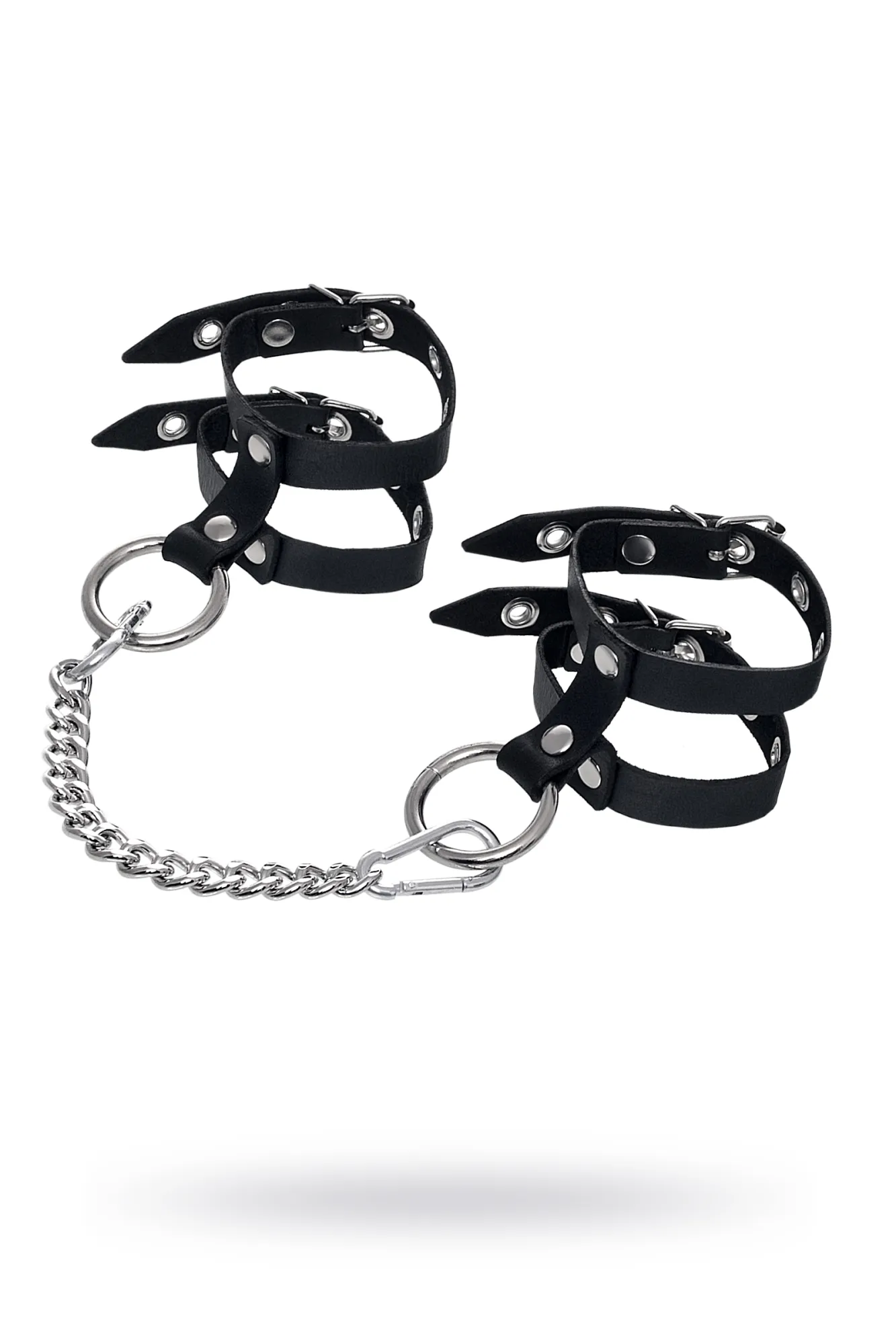 оковы pecado bdsm, однослойные из двух ремешков, натуральная кожа, черные в Новом Уренгое