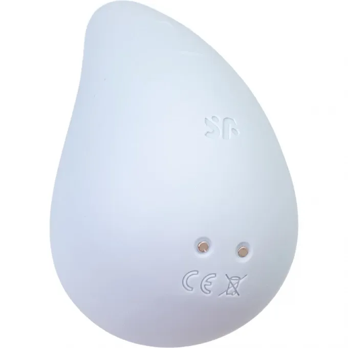 вибромассажер satisfyer dew drop, силикон, голубой, 8,1 см в Новом Уренгое