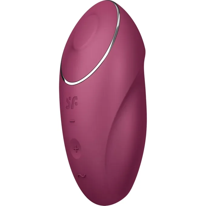вибромассажер satisfyer tap & climax 1, силикон, бордовый, 11 см в Новом Уренгое