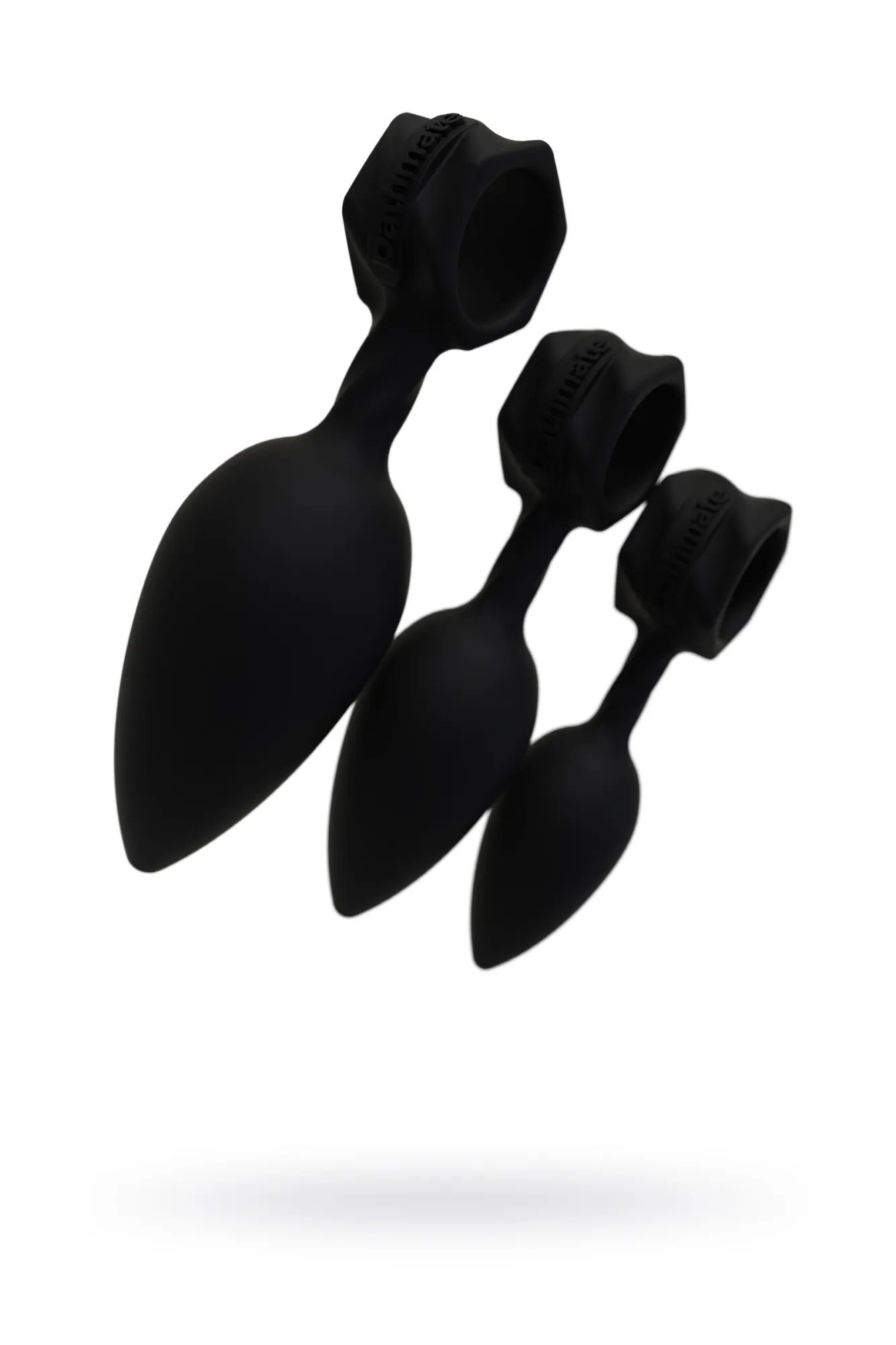 набор анальных плагов bathmate anal training plugs, силикон, чёрный в Новом Уренгое
