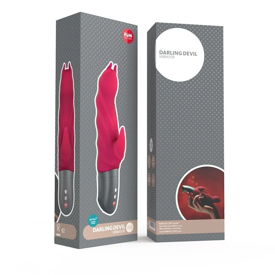 вибратор fun factory darling devil battery plus, малиновый в Новом Уренгое