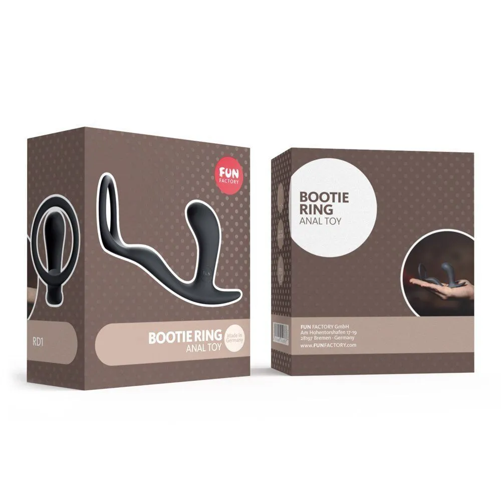 кольцо эрекционное с пробкой fun factory bootie ring, чёрное в Новом Уренгое