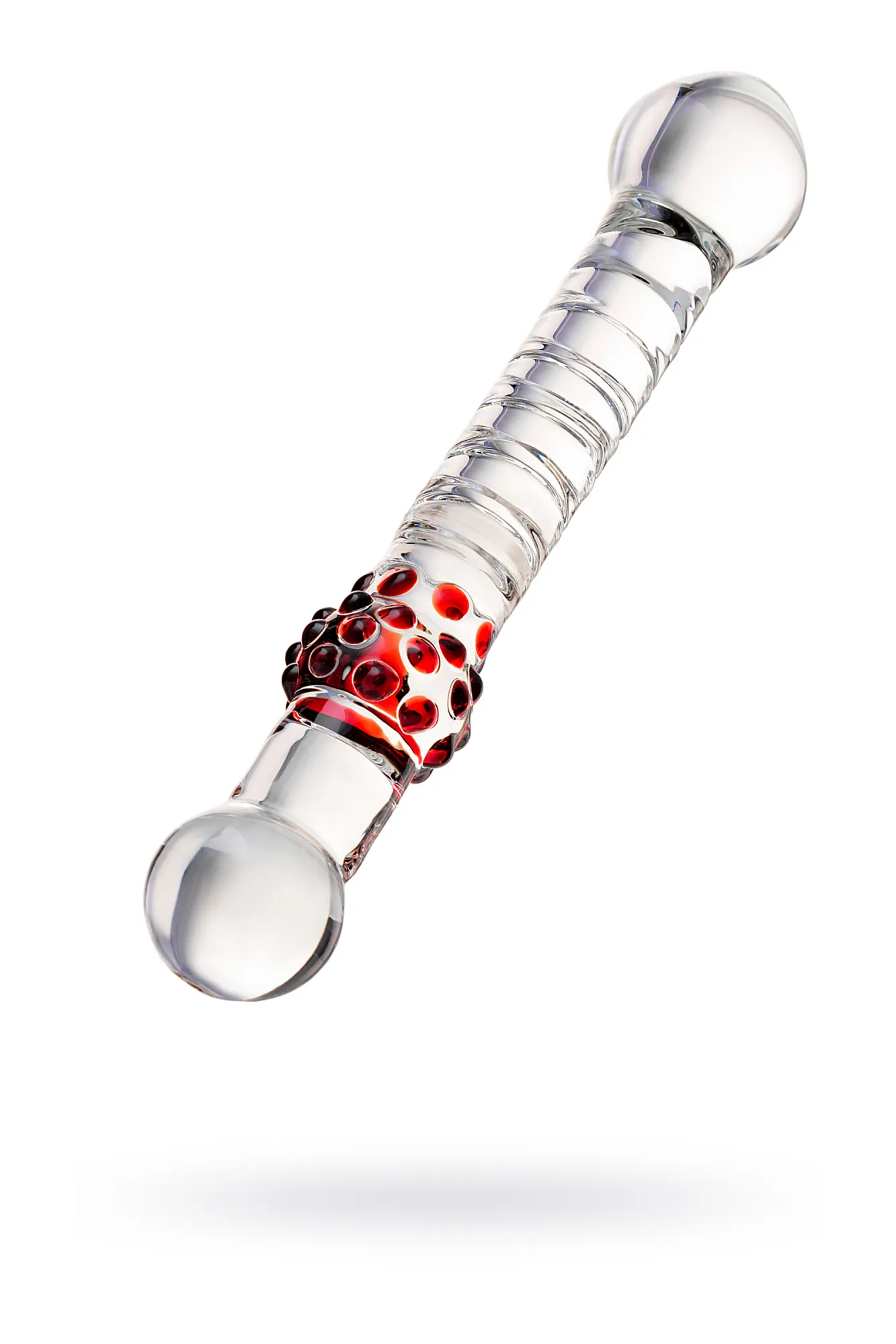 двусторонний фаллоимитатор sexus glass, стекло, прозрачный, 22 см в Новом Уренгое