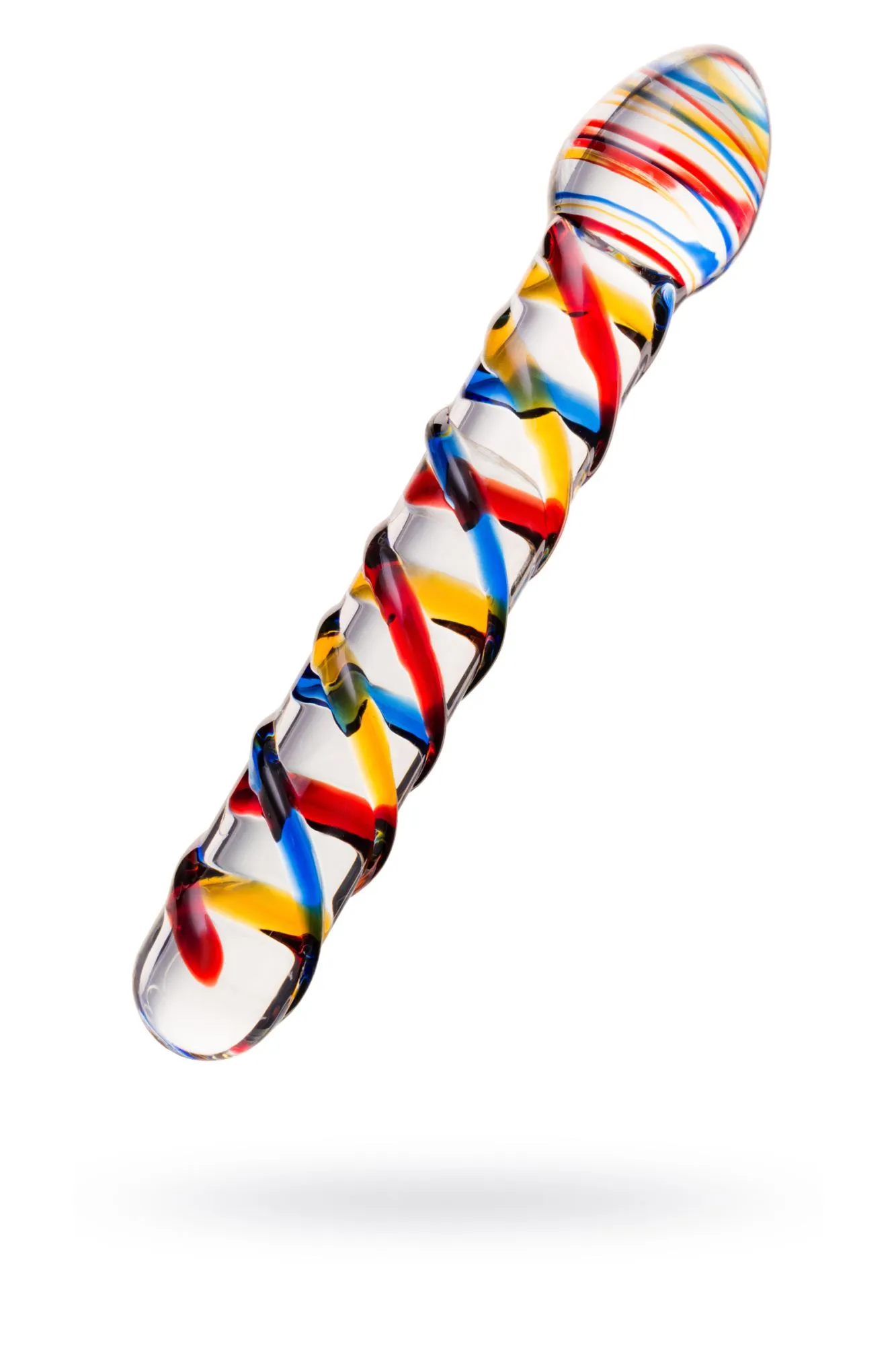 двусторонний фаллоимитатор sexus glass, стекло, прозрачный, 19,5 см в Новом Уренгое