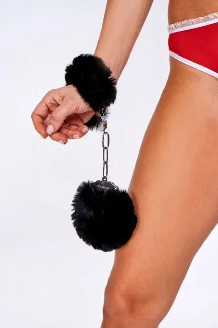 наручники декоративные le frivole be mine, с черным мехом в Новом Уренгое