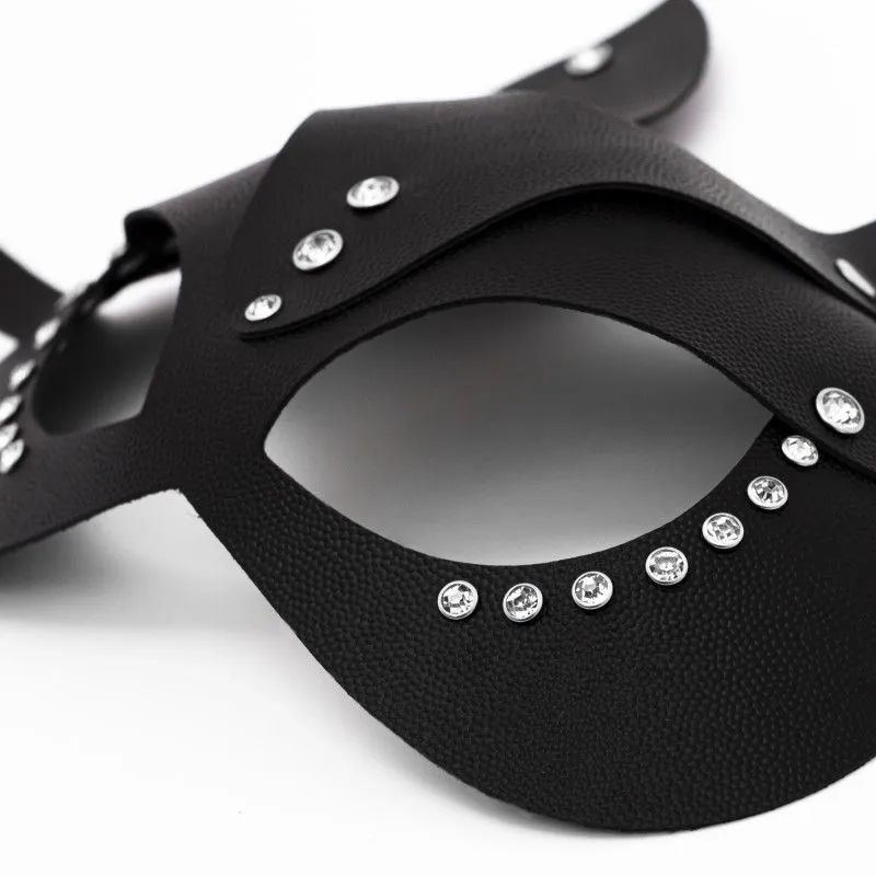 маска кошки со стразами pinkrabbit , чёрная в Новом Уренгое