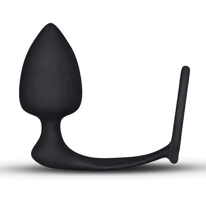 анальная пробка lovetoy combo threat cockring plug, черная в Новом Уренгое