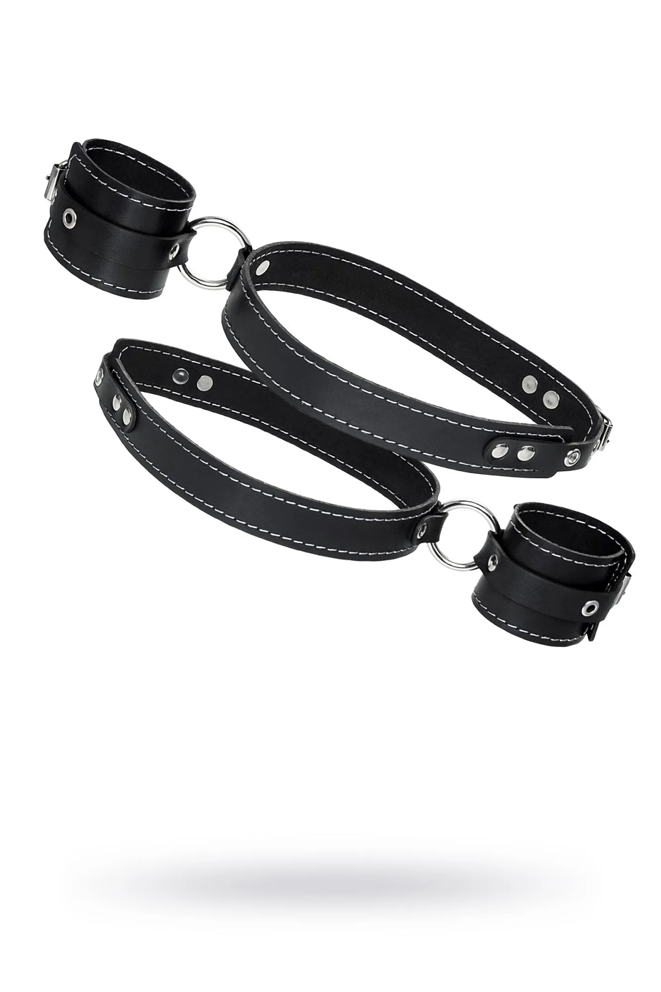 Бондажная система Pecado BDSM, для фиксации рук к ногам, натуральная кожа, черная