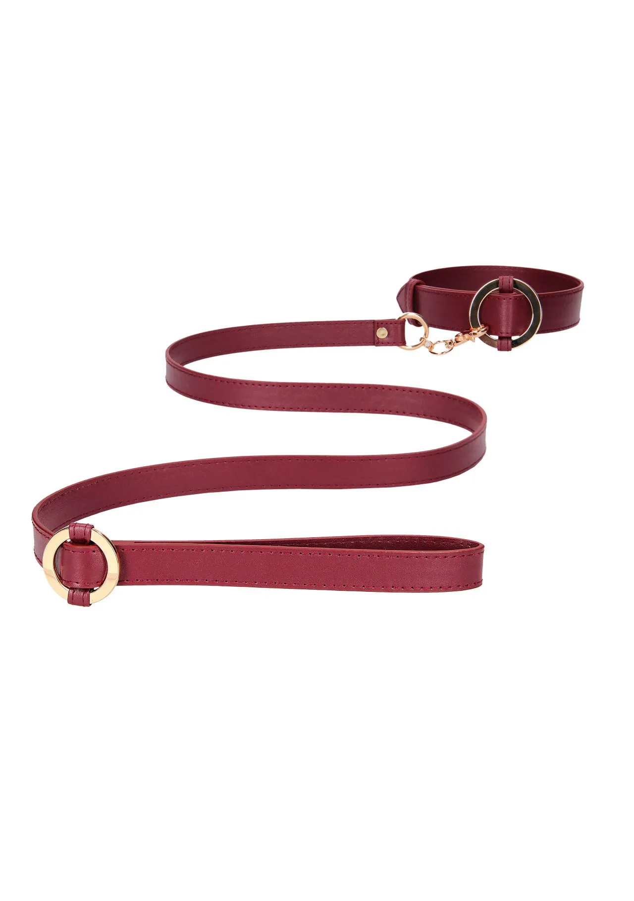 ошейник с поводком ouch ouch! - collar with leash - burgundy в Новом Уренгое