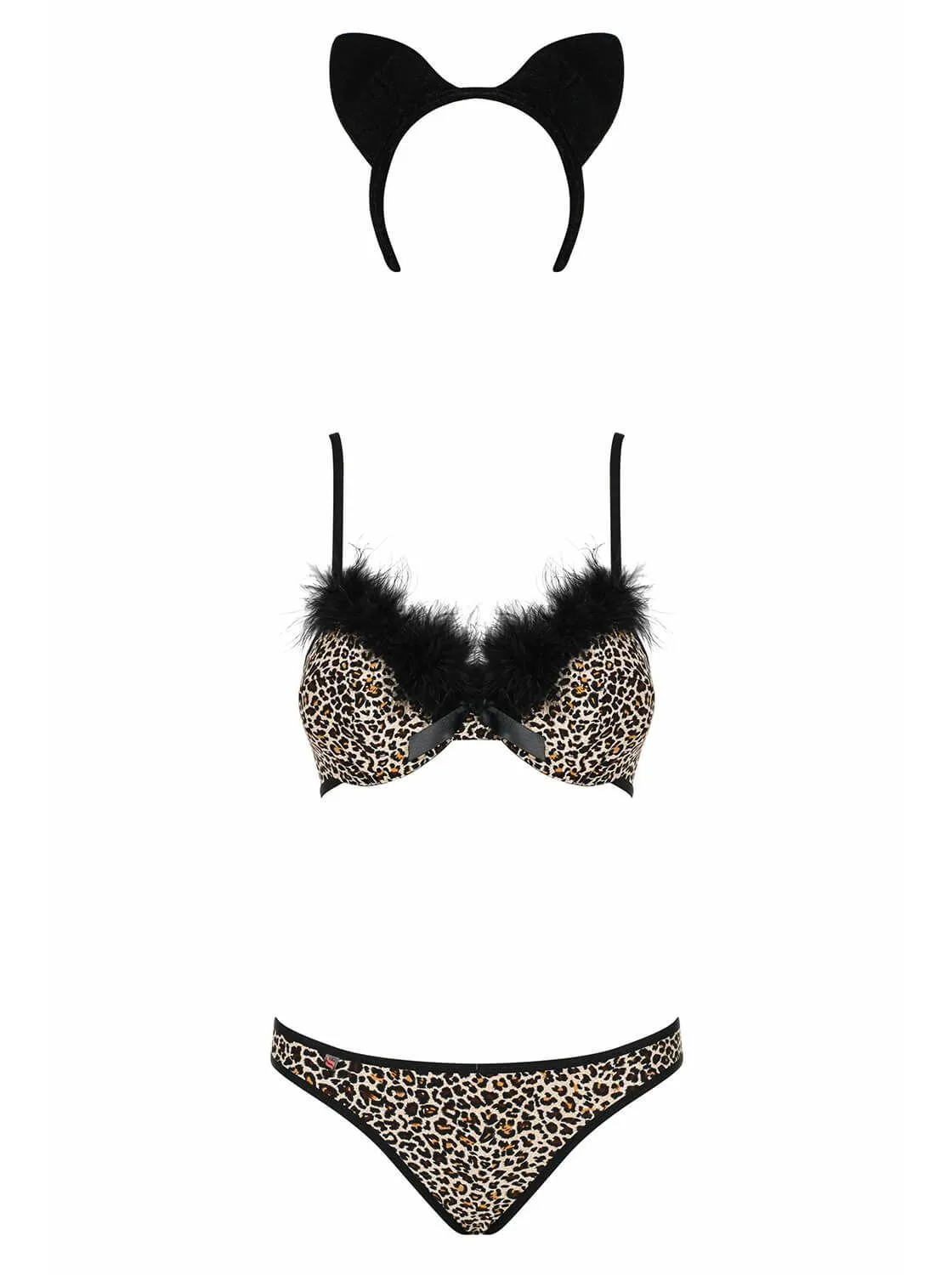 Эротическое комплект нижнего белья obsessive cheetia с хвостиком и ушками в Новом Уренгое