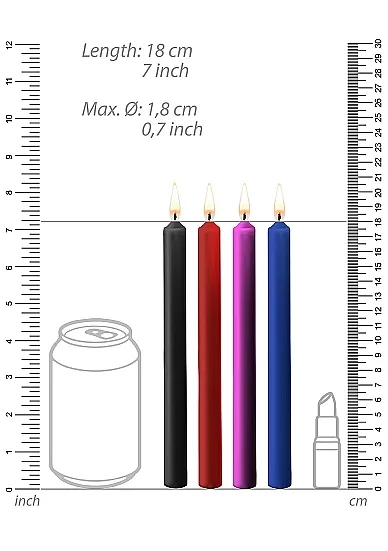 набор разноцветных восковых bdsm-свечей teasing wax candles large в Новом Уренгое