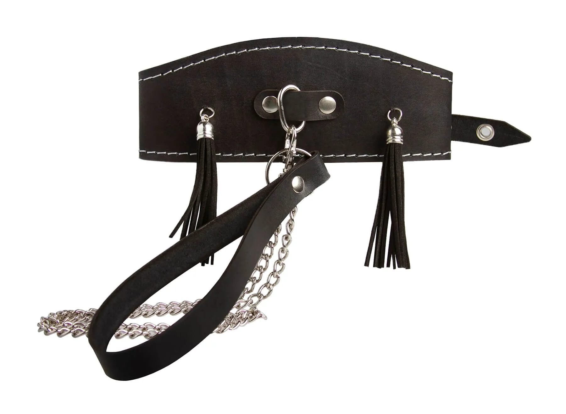 ошейник высокий pinkrabbit с кисточками, чёрный в Новом Уренгое