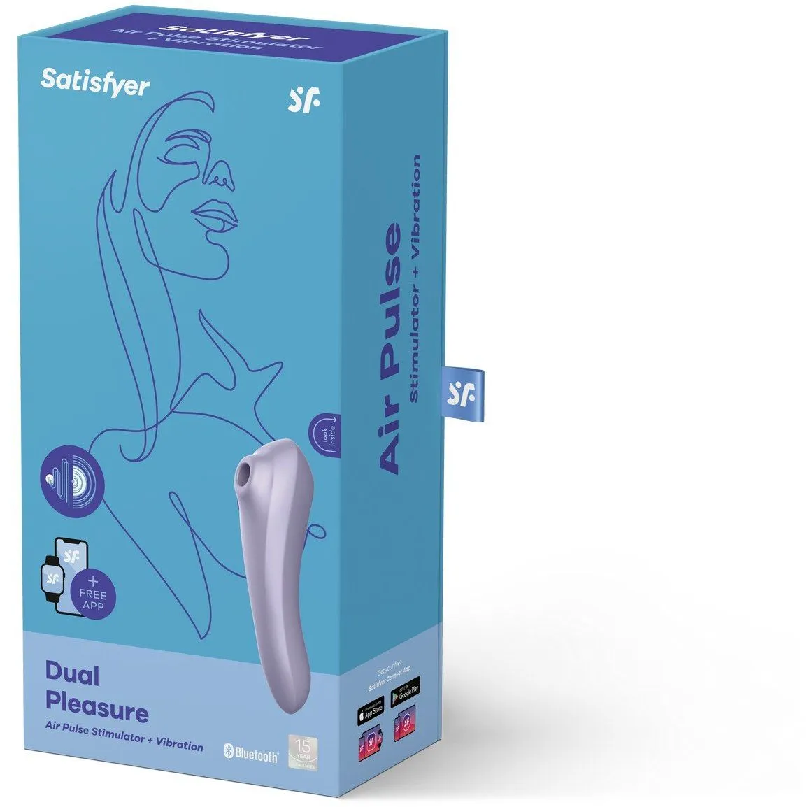 вакуумно-волновой бесконтактный стимулятор клитора satisfyer dual pleasure, лиловый в Новом Уренгое